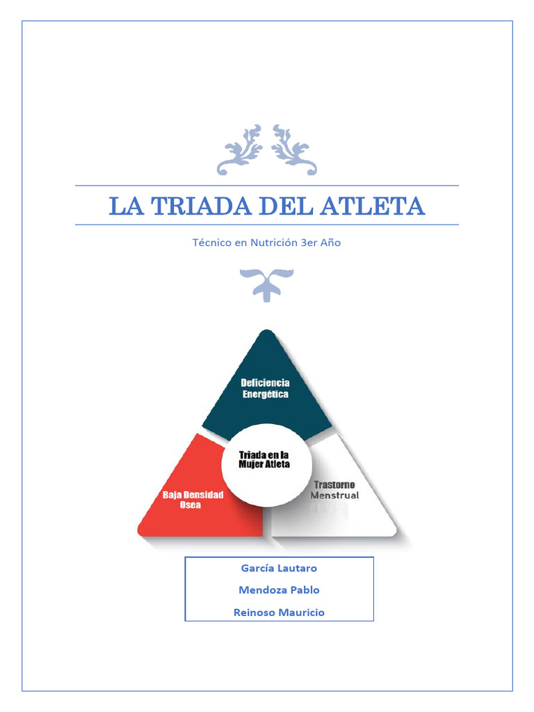 Triada de la Atleta Femenina: Riesgos y Prevención | PDF | Menstruación ...