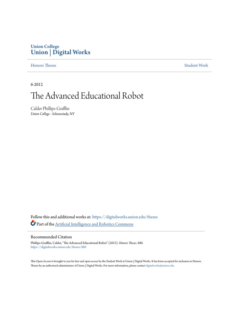 The Advanced Educational Robot (1) | PDF | Robotics | Robot