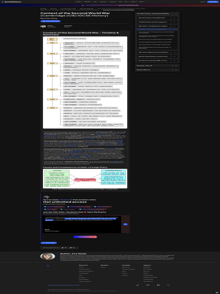 Hitler's Foreign Policy & WWII Causes | PDF | World War II | Nazi Germany