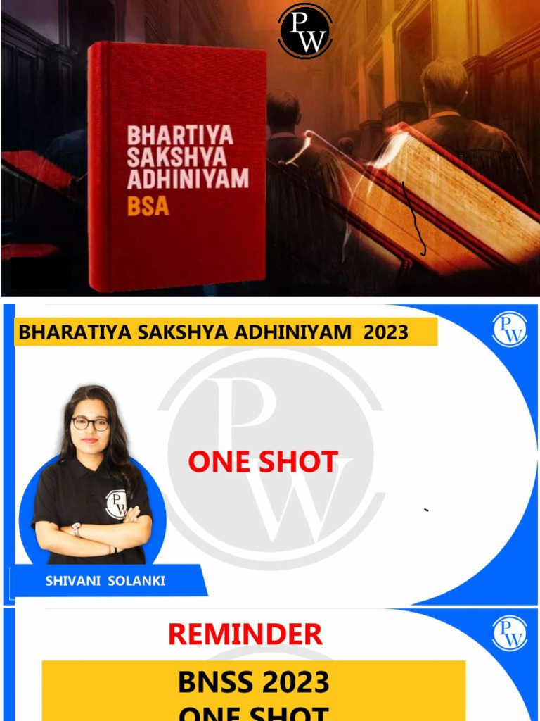 BSA One Shot Notes | PDF