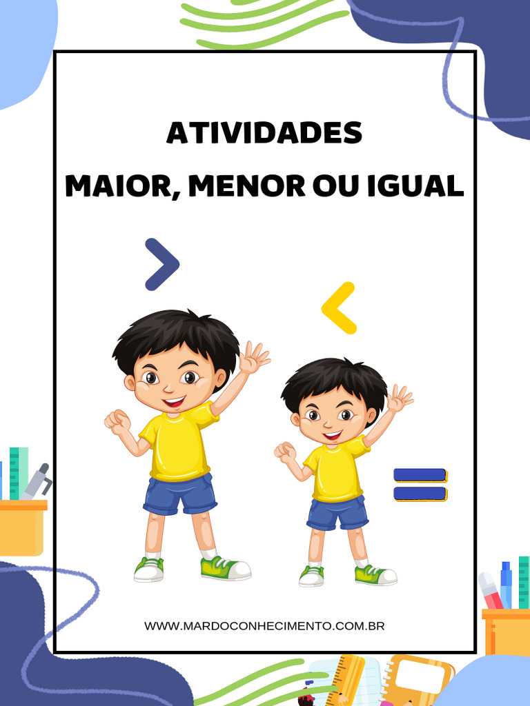 Atividades de Matemática: Maior, Menor, Igual | PDF