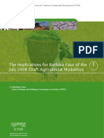 The Implications For Burkina Faso of The July 2008 Draft Agricultural Modalities