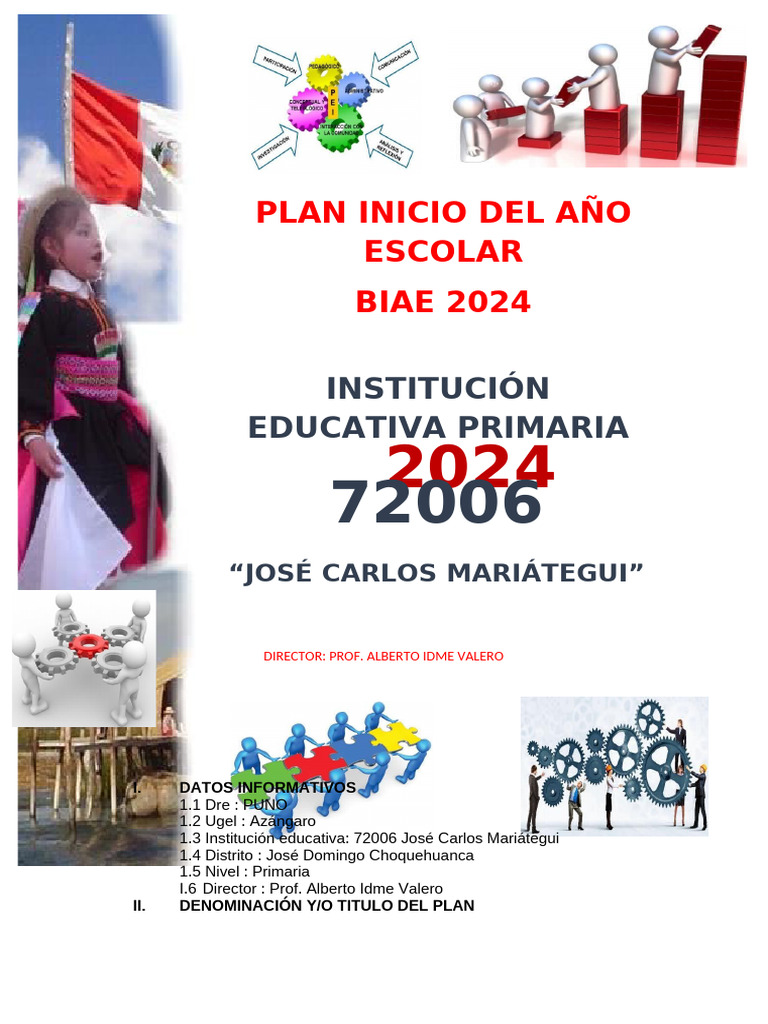 Plan BIAE 2024 para Escuela Primaria | PDF | Escuelas | Educación primaria