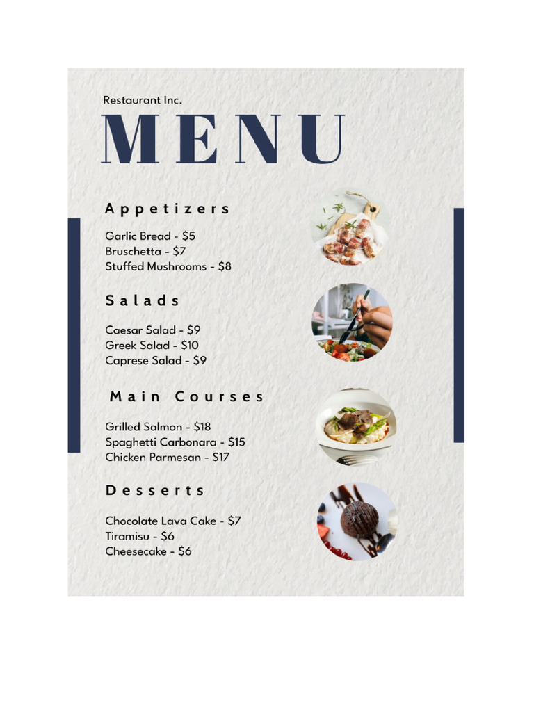 Menu | PDF