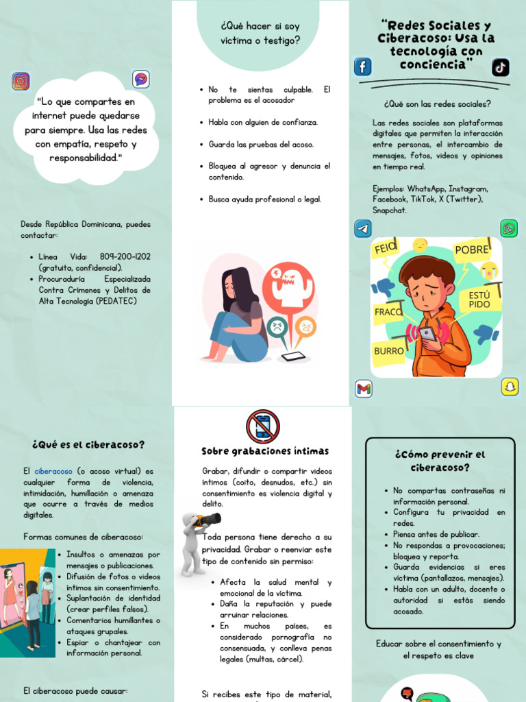 Redes Sociales y Ciberacoso Usa La Tecnología Con Conciencia | PDF ...
