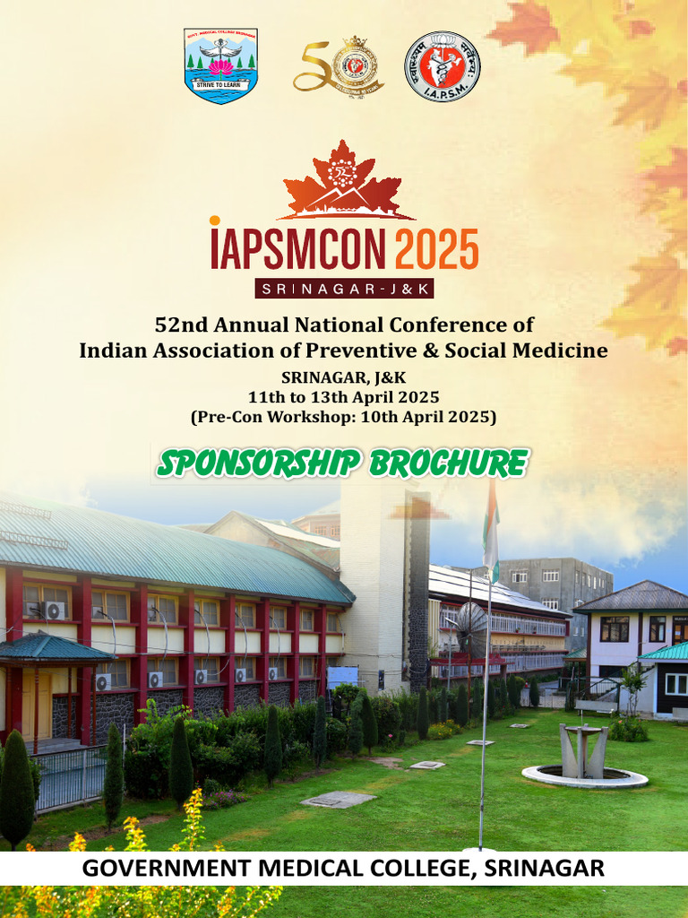 IAPSMCON 2025 Sponsorship Brochure | PDF | Medical School | Health Care