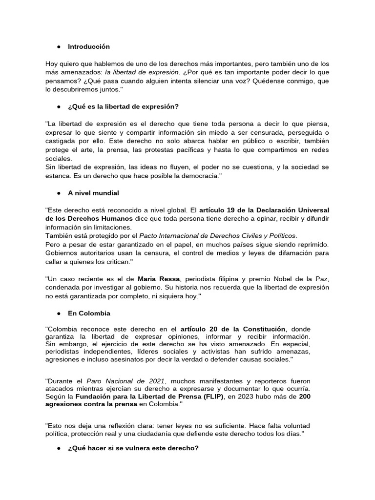Podcast Derecho A La Libre Expresión | PDF | Libertad de expresión ...