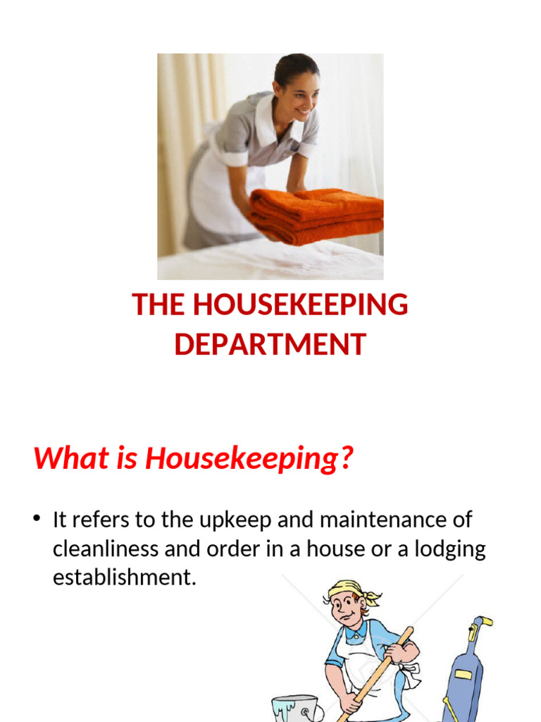 Overview of Housekeeping Department | PDF | Housekeeping | Linens