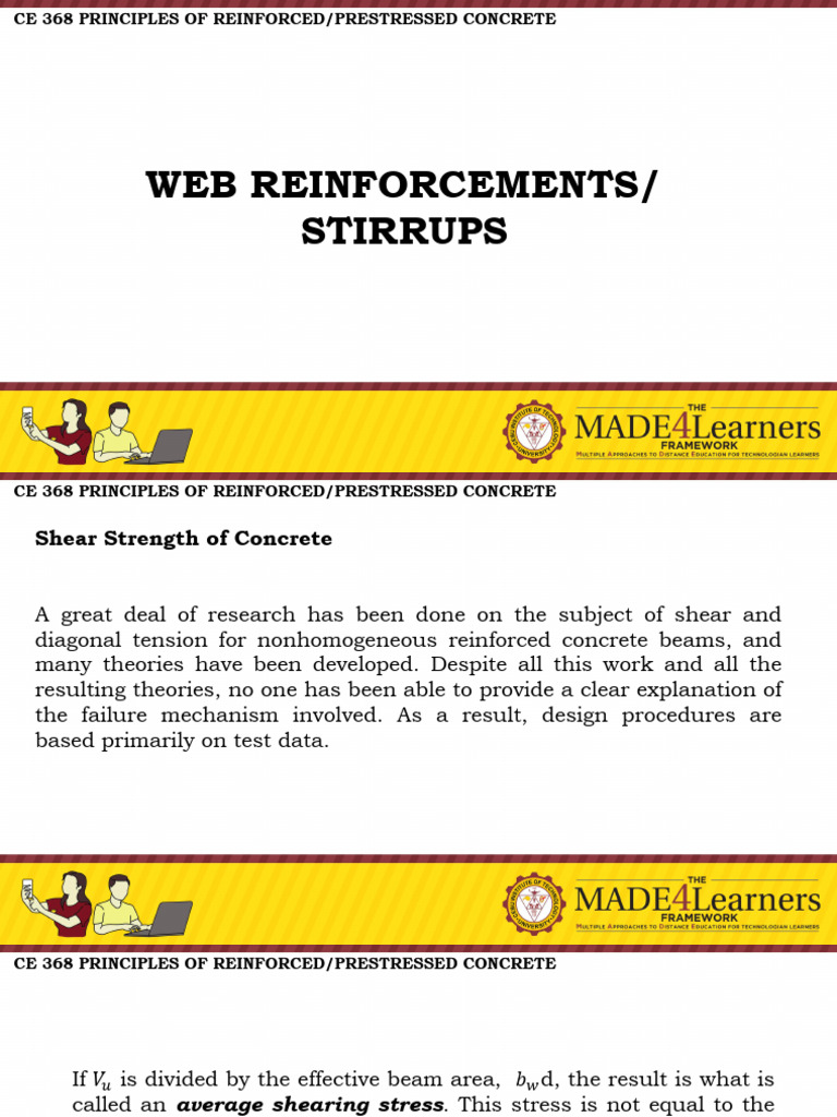 Web Reinforcement in Concrete Beams | PDF | Bending | Beam (Structure)