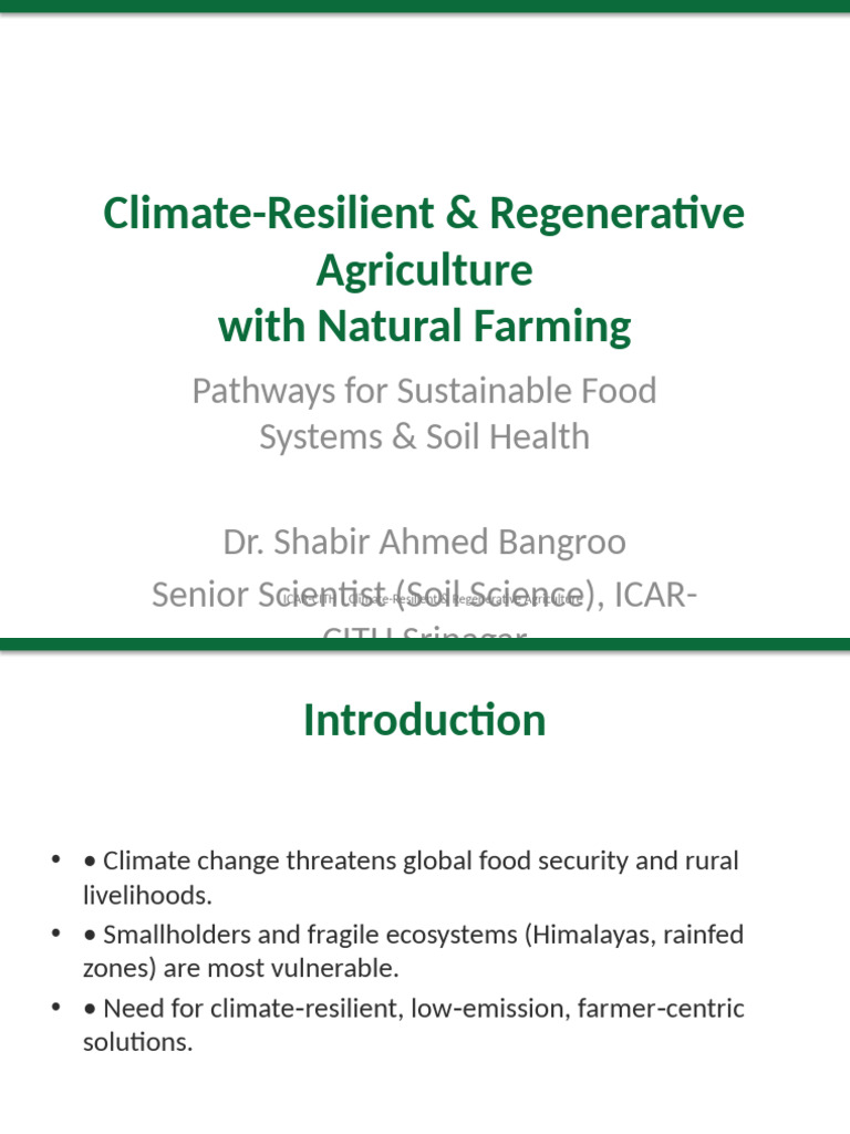 Climate-Resilient Natural Farming Solutions | PDF | Agriculture ...