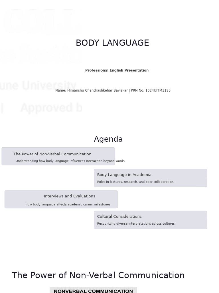 Mastering Body Language in Academia | PDF | Body Language | Nonverbal ...