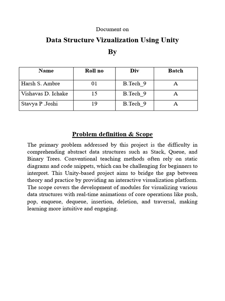 Interactive Data Structure Visualization in Unity | PDF