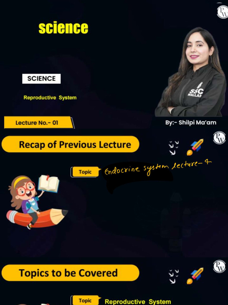 Reproductive System 01 Class Notes PDF | PDF