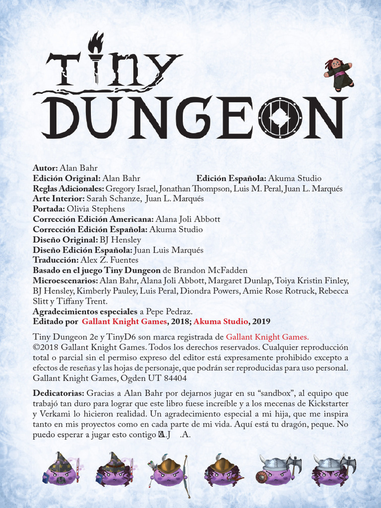Tiny Dungeon 2ª Edición PDF | PDF | Juegos de rol | Juegos de mesa