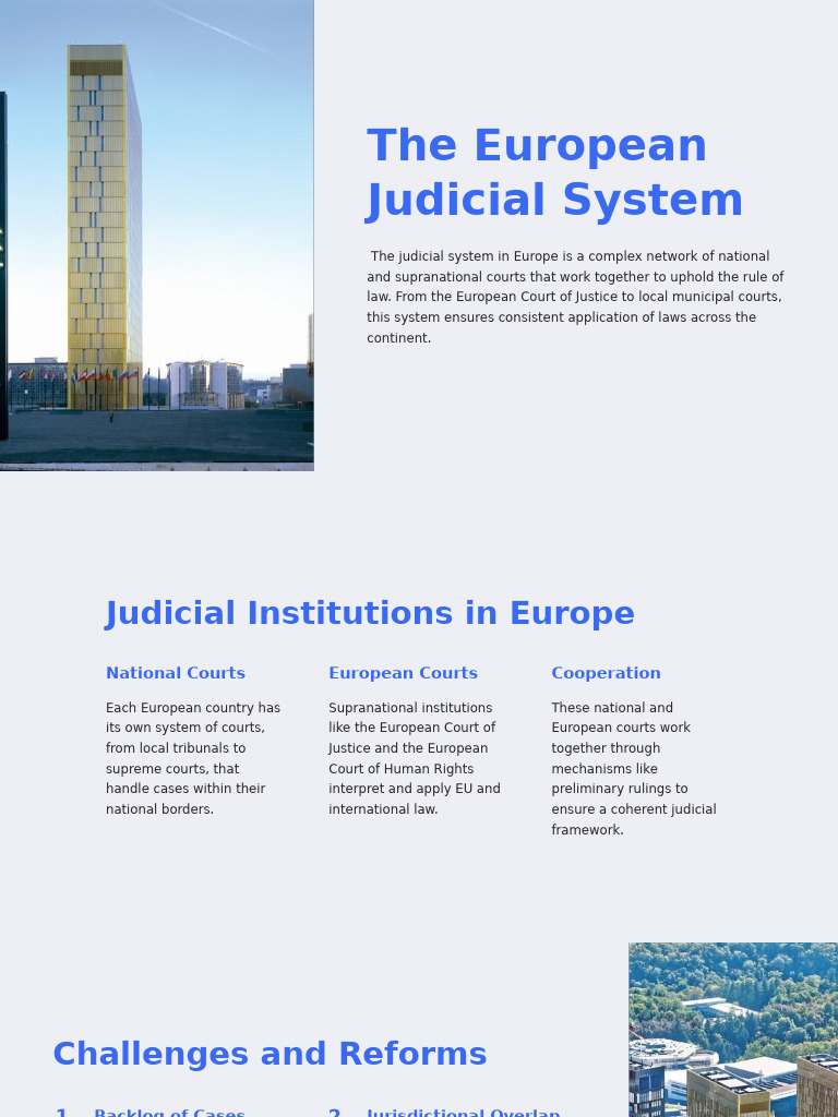 European Judicial System Overview | PDF