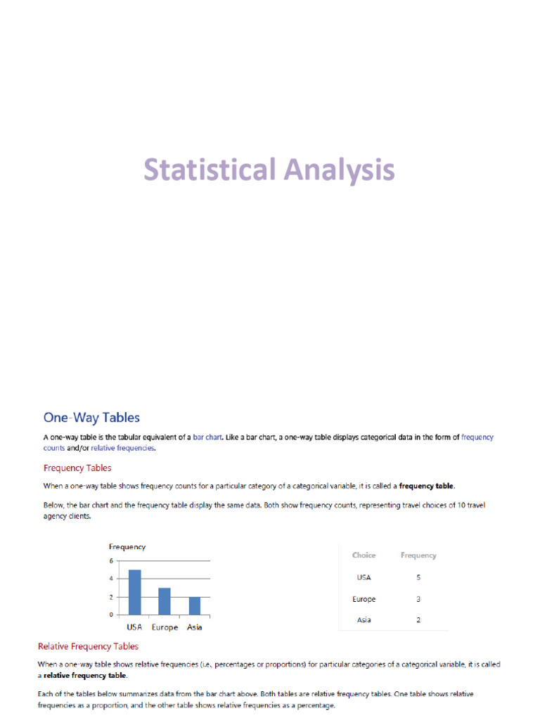 Statisical Analysis Notes 2 | PDF
