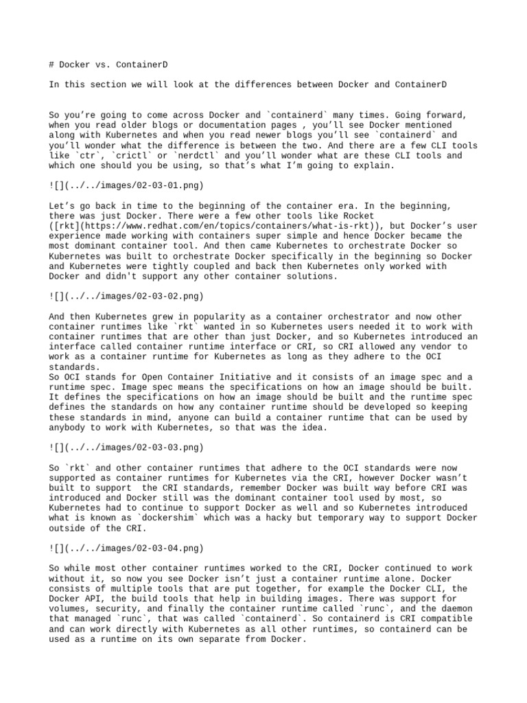 03 Docker Vs ContainerD | PDF | Computer Engineering | Information ...