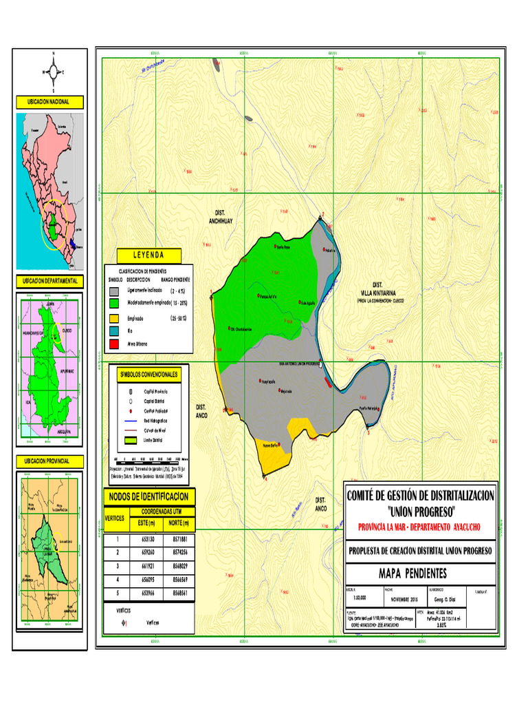 Mapa de Pendientes - A2 | PDF | Geografía | Datos geográficos e información
