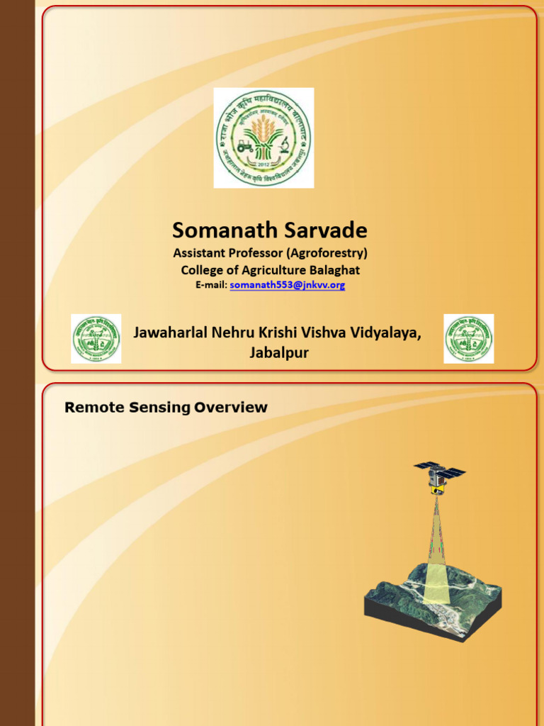 Introduction to Remote Sensing Techniques | PDF | Scattering | Infrared