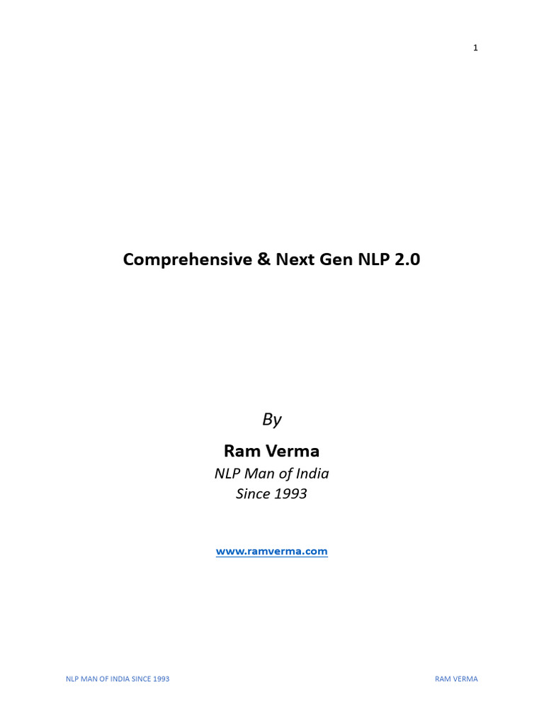NLP 2.0: Transformative Techniques | PDF | Classical Conditioning ...