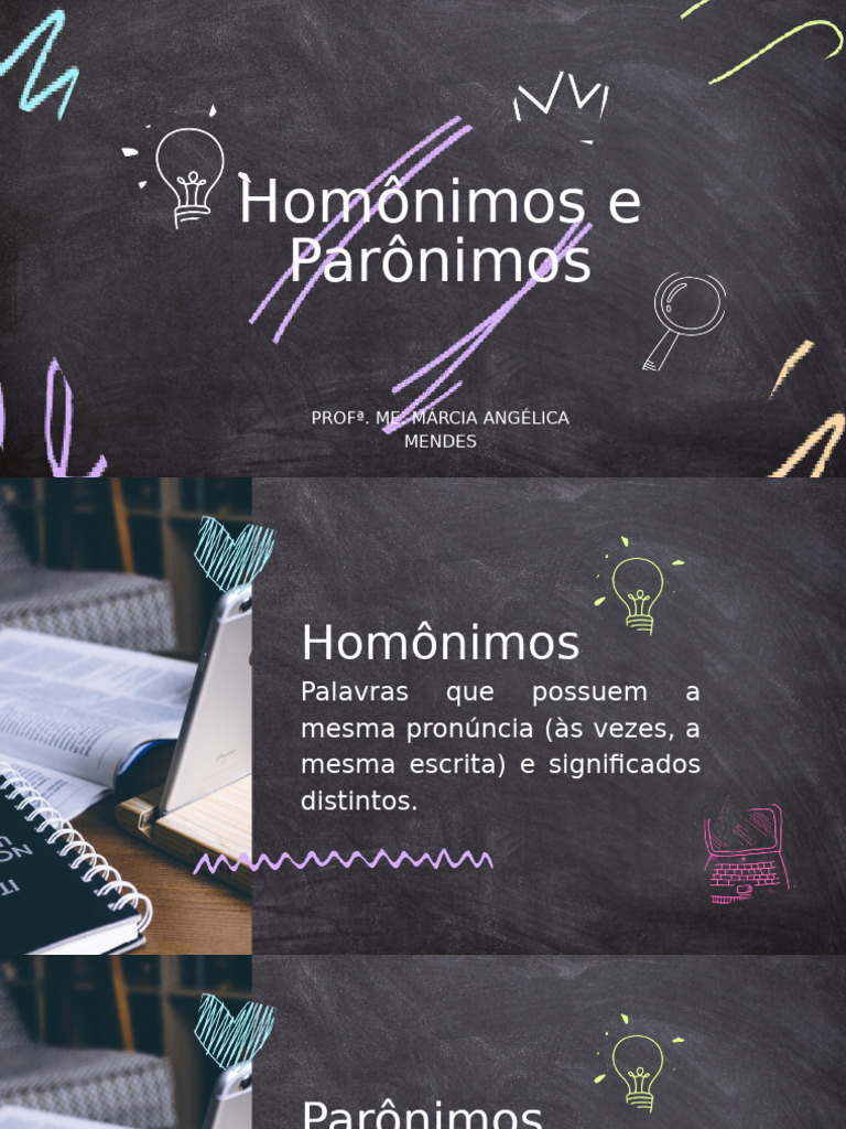 Homônimos e Parônimos: Diferenças e Exemplos | PDF
