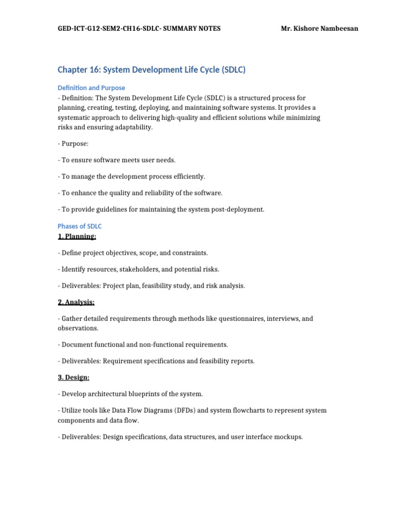 SDLC Overview: Phases and Purpose | PDF