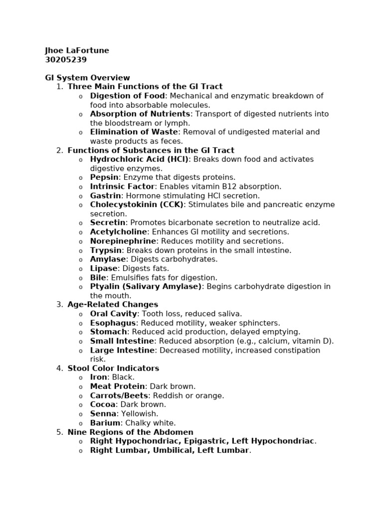 GI System Functions and Disorders Overview | PDF | Irritable Bowel ...