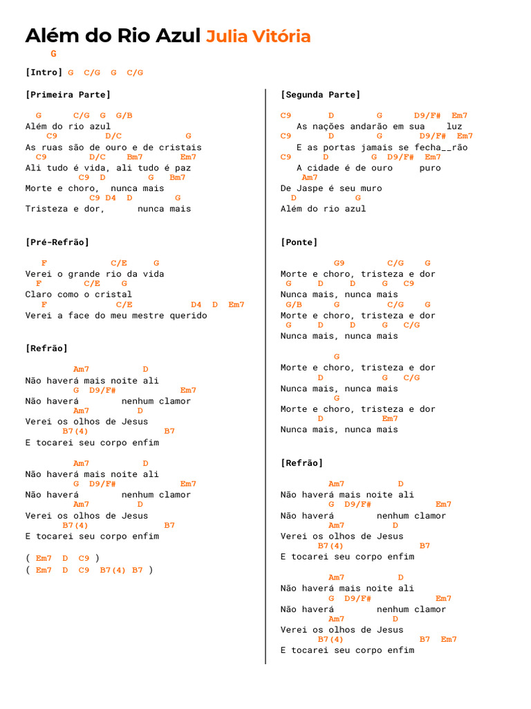 Letra da Música 