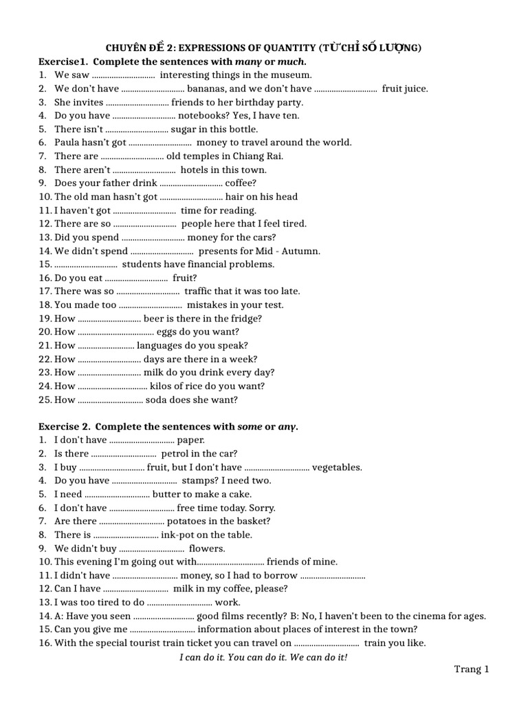 Expression of Quantity-Key | PDF