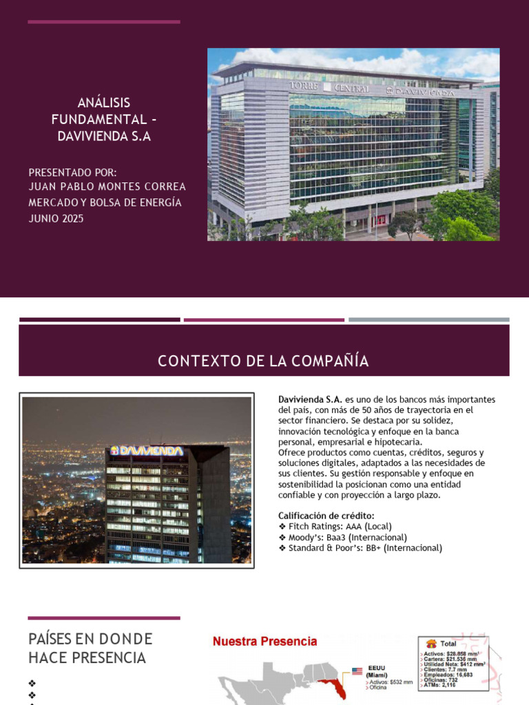 Análisis de Davivienda S.A. 2025 | PDF | Dinero | Sector privado