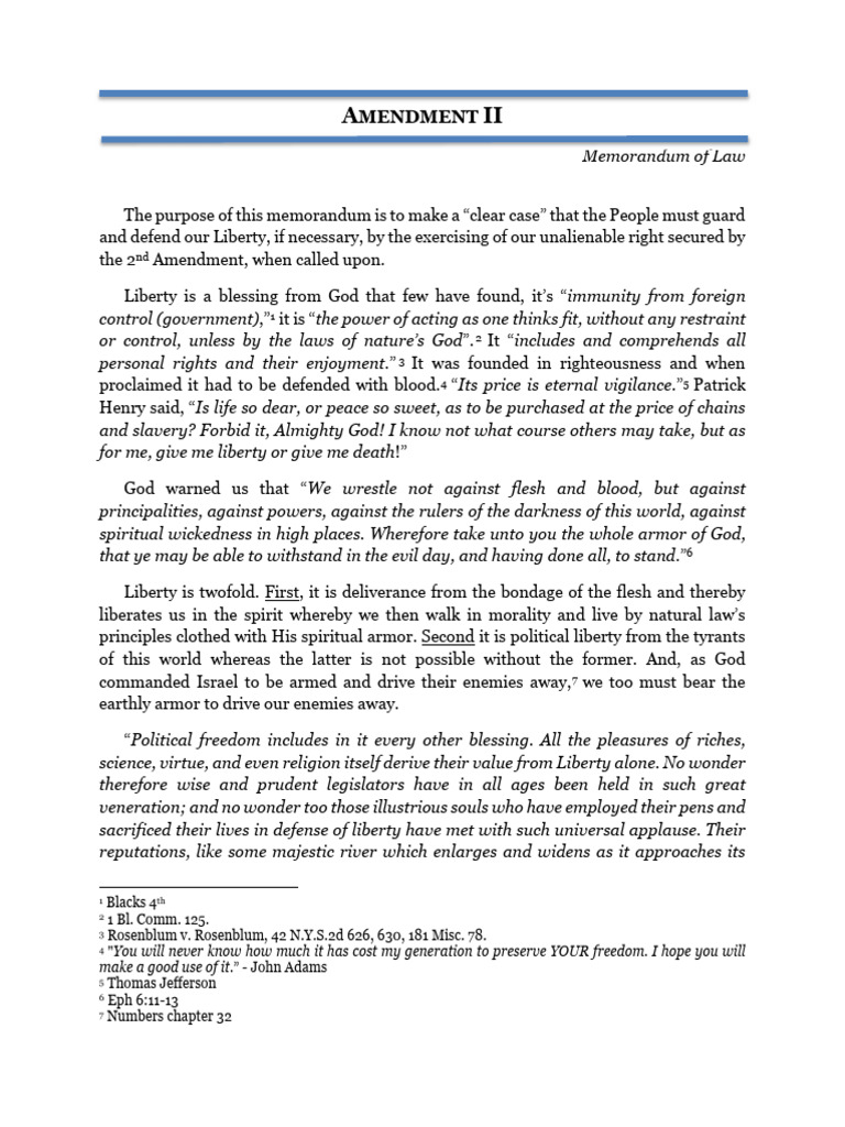 Defending Liberty Through the 2nd Amendment | PDF | Second Amendment To ...
