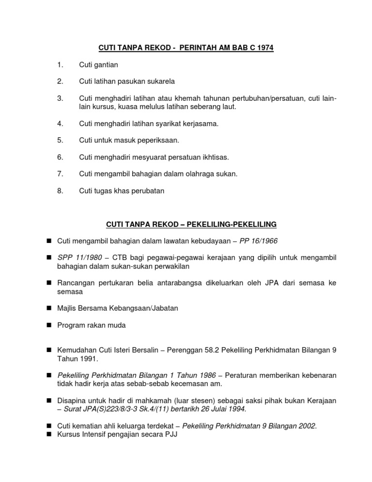 Surat Cuti Sekolah Sebab Peninggalan