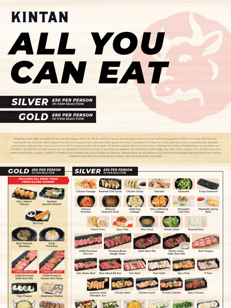 All You Can Eat Dining Rules & Options | PDF | Beef | Cuisine