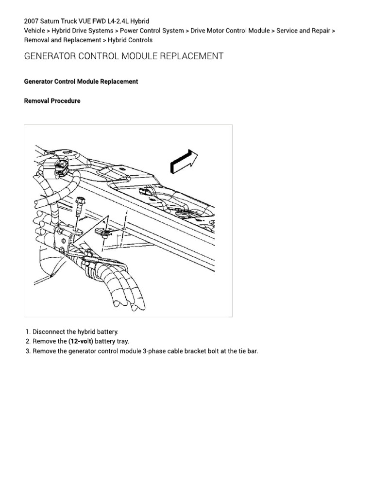 Generator Control Module Replacement (D... Motor Control Module) | PDF