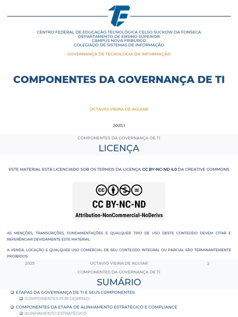 Componentes da Governança de TI | PDF | Tecnologia da Informação ...