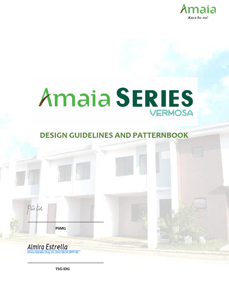 Amaia Series Vermosa Design Guidelines | PDF | Wall | Roof