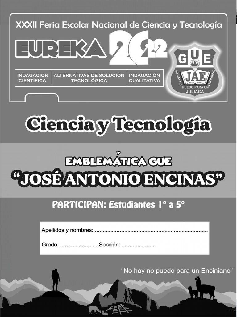 Feria Escolar Nacional de Ciencia Y Tecnología - EUREKA 2025 | PDF ...