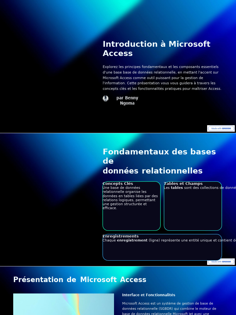 Introduction A Microsoft Access | PDF | Microsoft Access | Bases de données