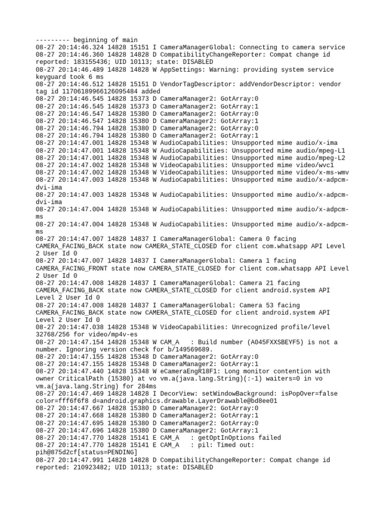 Logcat 1756300484852 | PDF | Computing | Computer Programming