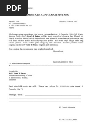 Konfirmasi Utang