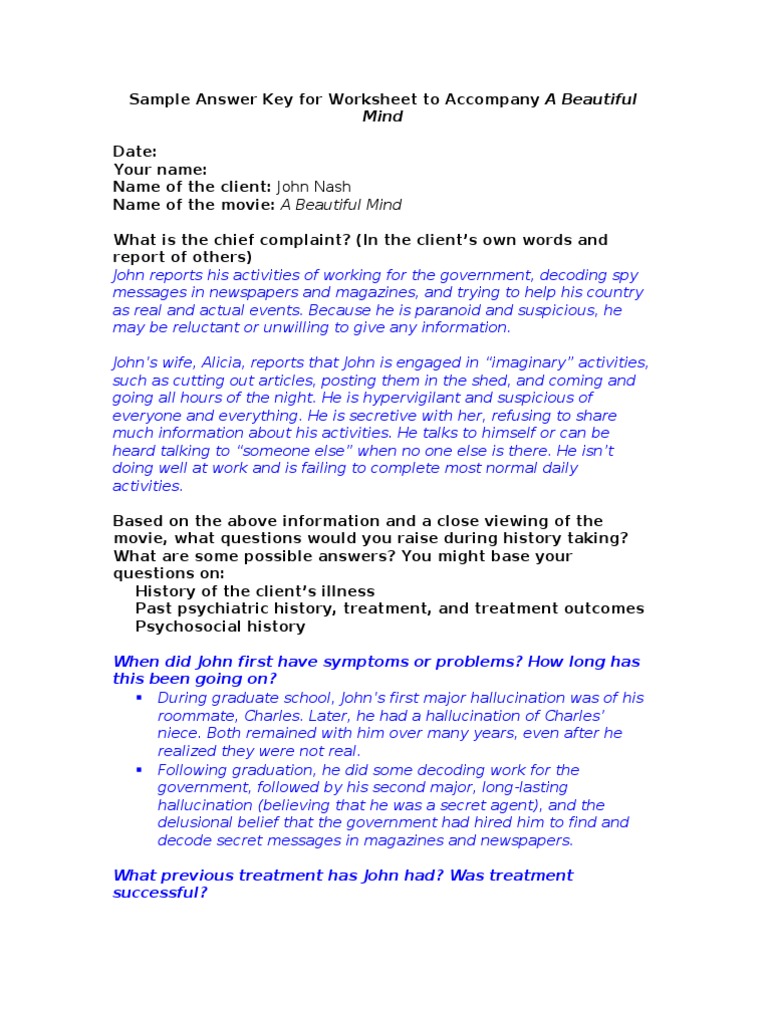 sample-answer-key-for-worksheet-to-accompany-a-beautiful-mind-pdf-antipsychotic-psychosis