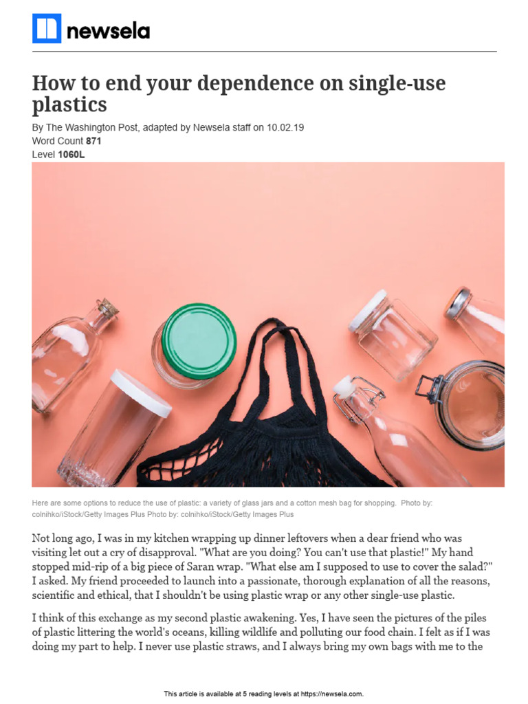 End Single-Use Plastics: Tips & Solutions | PDF | Reuse | Recycling