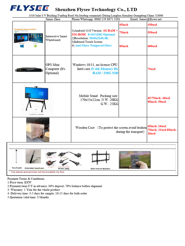 Interactive Smart Whiteboard Pricing | PDF | Computer Architecture ...