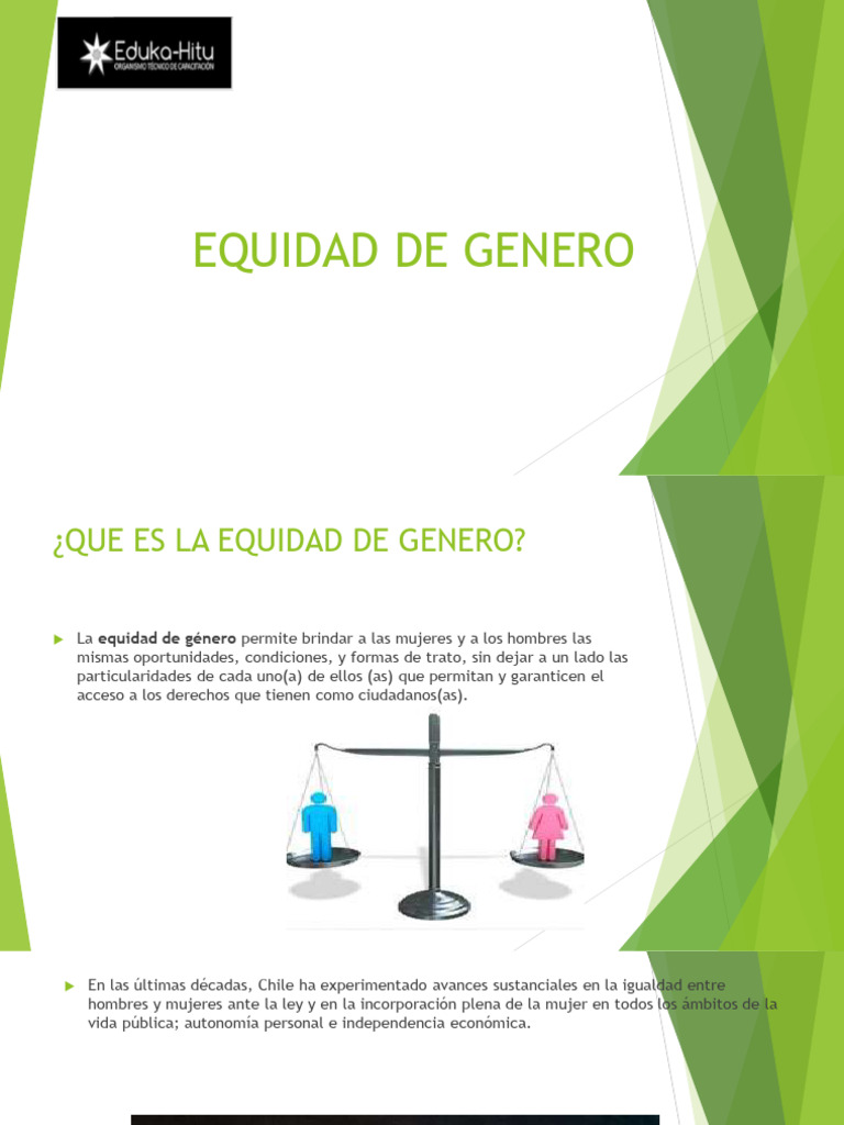 Avances en Equidad de Género en Chile | PDF | Igualdad de género ...