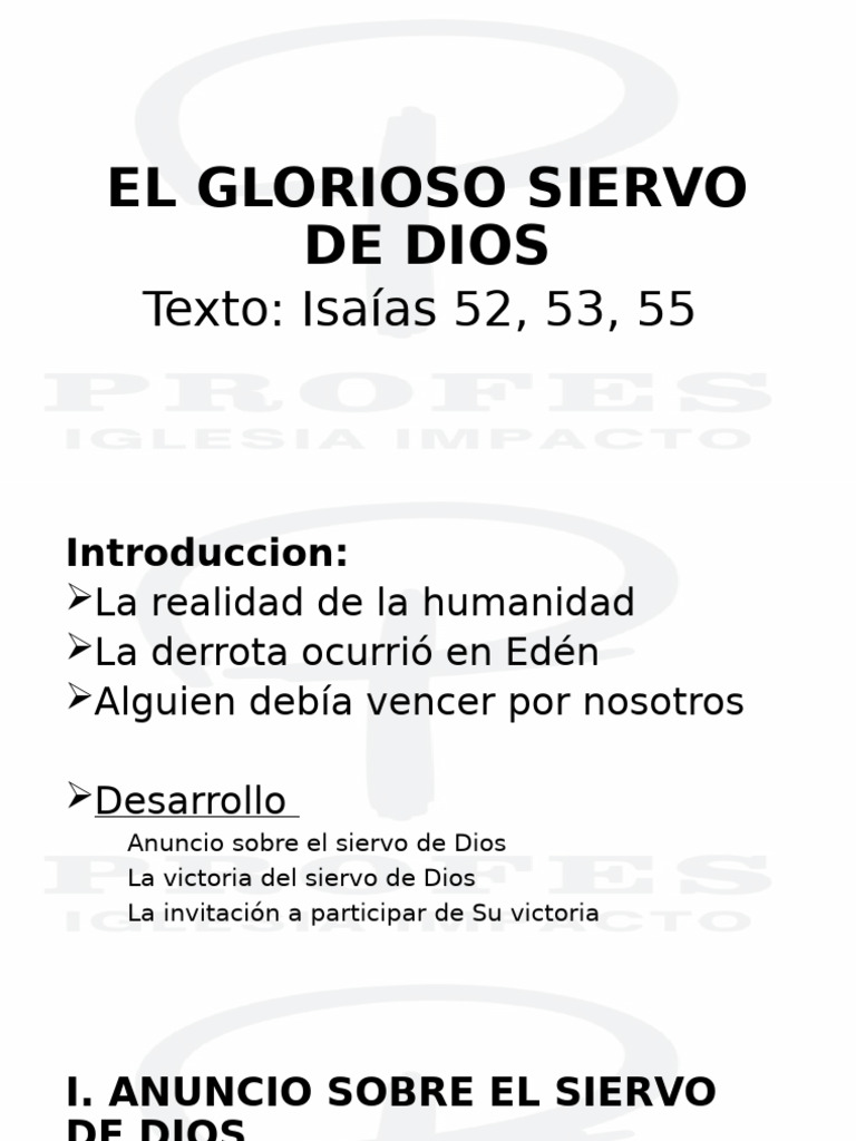 El Glorioso Siervo de Dios | PDF