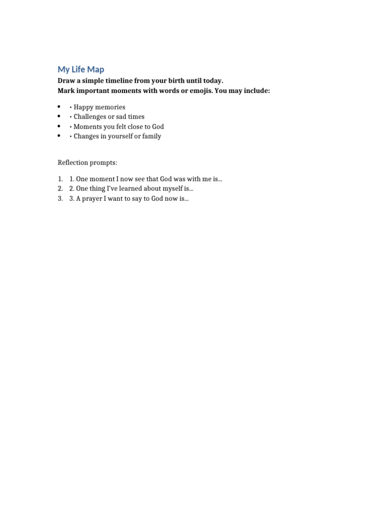 Spiritual Life Map Creation Guide | PDF