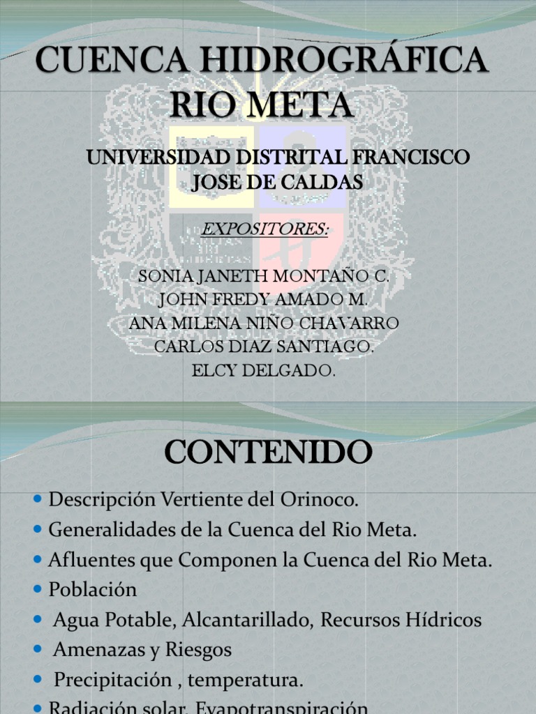 Características del Río Meta y su Cuenca | PDF | Evapotranspiración | Río