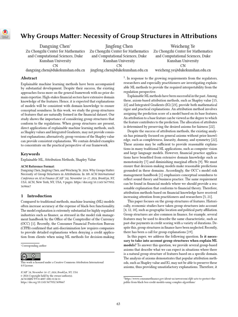 Group Structures in Explainable ML | PDF | Machine Learning | Science