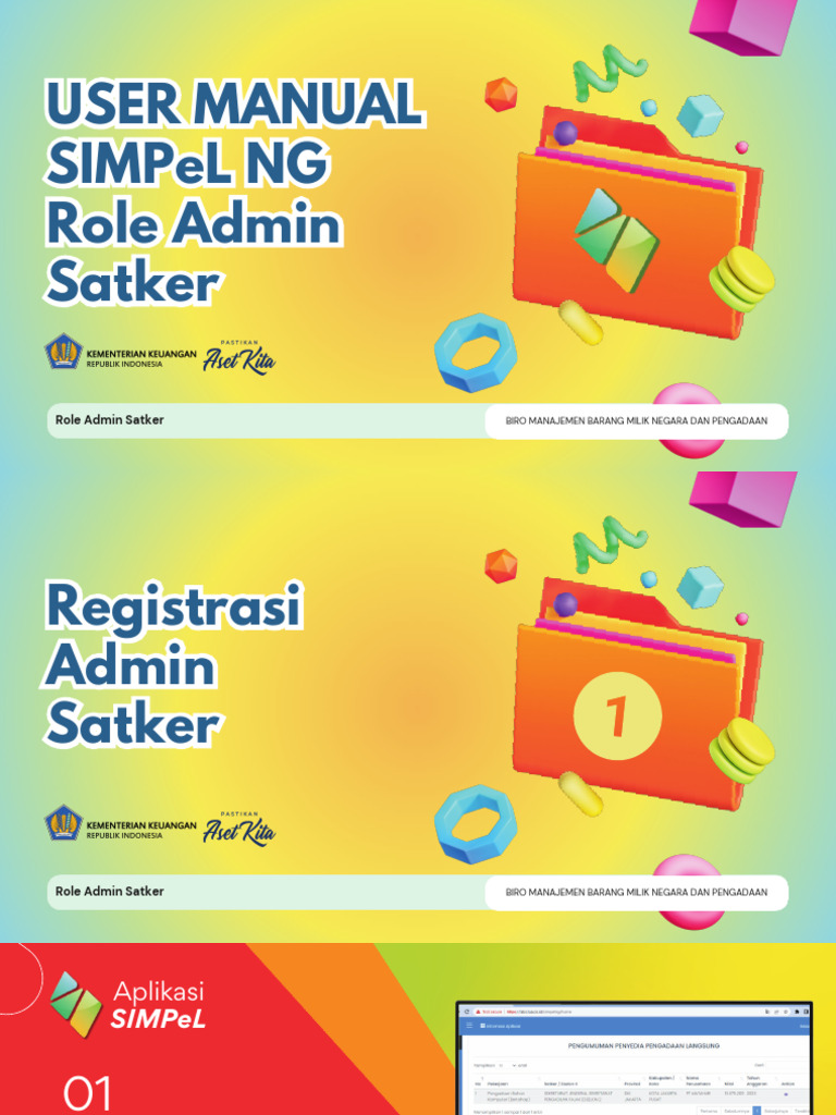 Panduan Admin Satker SIMPeL NG | PDF