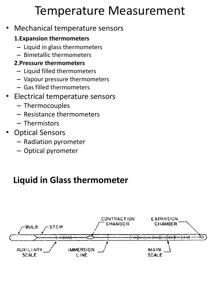 Types of Temperature Sensors Explained | PDF